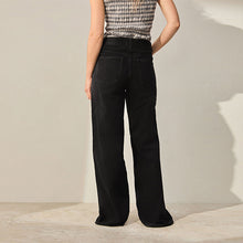 Load image into Gallery viewer, Black Wide Leg Jeans
