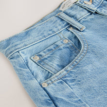 Load image into Gallery viewer, Mid Blue Denim Horseshoe Barrel Jeans
