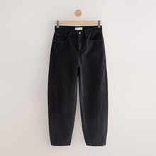 Load image into Gallery viewer, Black Horseshoe Barrel Jeans
