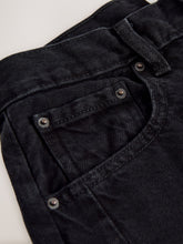 Load image into Gallery viewer, Black Horseshoe Barrel Jeans
