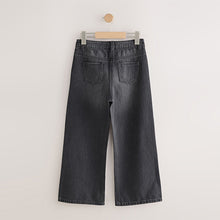 Load image into Gallery viewer, Charcoal Grey Stud Embellished Wide Leg Jeans (3-12yrs)
