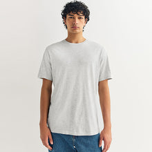 Load image into Gallery viewer, Light Grey Marl Regular Fit Essential Crew Neck Cotton T-Shirt
