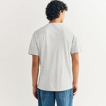 Load image into Gallery viewer, Light Grey Marl Regular Fit Essential Crew Neck Cotton T-Shirt
