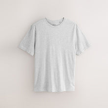 Load image into Gallery viewer, Light Grey Marl Regular Fit Essential Crew Neck Cotton T-Shirt
