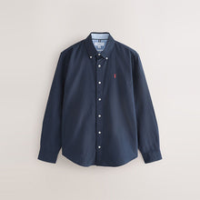 Load image into Gallery viewer, Navy Blue Regular Fit Long Sleeve Oxford Shirt

