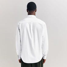 Load image into Gallery viewer, White Regular Fit Long Sleeve Oxford Shirt
