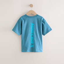 Load image into Gallery viewer, Navy Blue Minecraft Sequin T-Shirt (3-12yrs)
