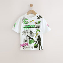 Load image into Gallery viewer, White Graffiti Single Minecraft T-Shirt (5-12yrs)
