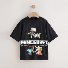 Load image into Gallery viewer, Black Gel Print Single Minecraft T-Shirt (3-12yrs)
