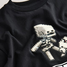 Load image into Gallery viewer, Black Gel Print Single Minecraft T-Shirt (3-12yrs)
