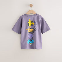 Load image into Gallery viewer, Purple Back Print Pokémon Short Sleeve T-Shirt (4-12yrs)
