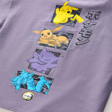 Load image into Gallery viewer, Purple Back Print Pokémon Short Sleeve T-Shirt (4-12yrs)
