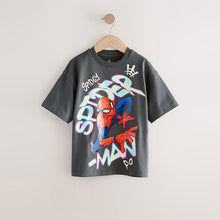 Load image into Gallery viewer, Charcoal Grey Gel Spiderman Short Sleeve T-Shirt (3-12yrs)
