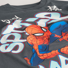 Load image into Gallery viewer, Charcoal Grey Gel Spiderman Short Sleeve T-Shirt (3-12yrs)
