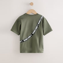 Load image into Gallery viewer, Khaki/Green Minecraft Bag T-Shirt (3-12yrs)
