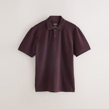 Load image into Gallery viewer, Burgundy Red Regular Fit Short Sleeve Pique Polo Shirt

