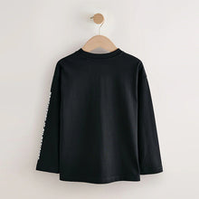 Load image into Gallery viewer, Black Creeper Minecraft Long Sleeve T-Shirt (4-12yrs)
