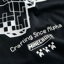 Load image into Gallery viewer, Black Creeper Minecraft Long Sleeve T-Shirt (4-12yrs)
