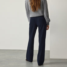 Load image into Gallery viewer, Navy Smoothing Cord Wide Leg Trousers
