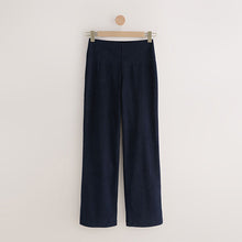 Load image into Gallery viewer, Navy Smoothing Cord Wide Leg Trousers
