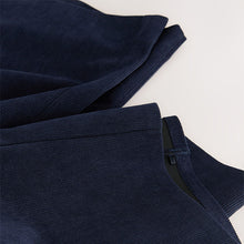 Load image into Gallery viewer, Navy Smoothing Cord Wide Leg Trousers
