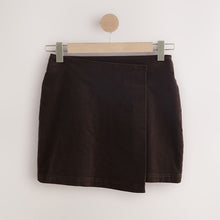 Load image into Gallery viewer, Chocolate Brown Corduroy Mini Wrap Skirt
