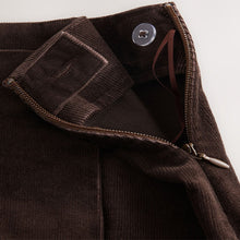 Load image into Gallery viewer, Chocolate Brown Corduroy Mini Wrap Skirt
