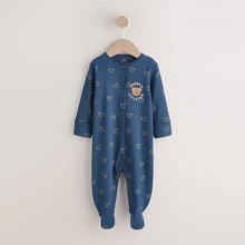 Load image into Gallery viewer, Navy Daddys Little Cub Baby Family Sleepsuit (0-2yrs)
