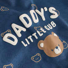 Load image into Gallery viewer, Navy Daddys Little Cub Baby Family Sleepsuit (0-2yrs)
