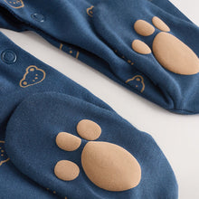 Load image into Gallery viewer, Navy Daddys Little Cub Baby Family Sleepsuit (0-2yrs)
