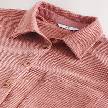 Load image into Gallery viewer, Pink Corduroy Long Sleeve Shacket
