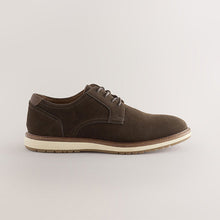Load image into Gallery viewer, Brown Wedge Derby Shoes
