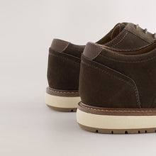 Load image into Gallery viewer, Brown Wedge Derby Shoes
