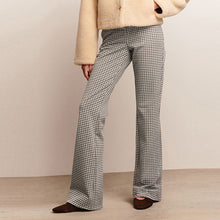 Load image into Gallery viewer, Mono Check Ponte Flared Trousers
