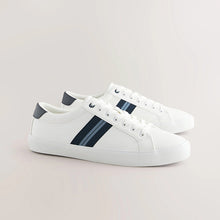 Load image into Gallery viewer, White Side Stripe Smart Casual Trainers
