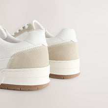 Load image into Gallery viewer, Neutral Smart Casual Trainers with Suede Trim
