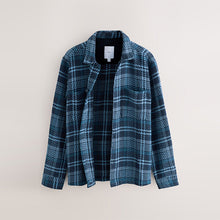 Load image into Gallery viewer, Navy Blue Check Twill Shacket
