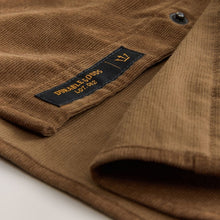 Load image into Gallery viewer, Tan Brown Western Styling Long Sleeve Cord Shirt
