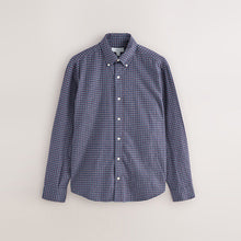 Load image into Gallery viewer, Navy Blue Long Sleeve Check Shirt

