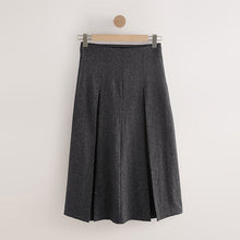 Load image into Gallery viewer, Grey Fleck Pleated Midi Skirt
