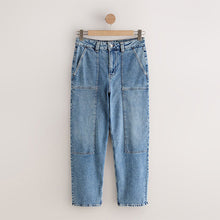 Load image into Gallery viewer, Light Blue Ankle Straight Leg Carpenter Jeans
