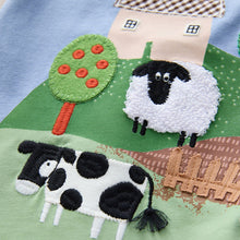 Load image into Gallery viewer, Green Farm Scene Long Sleeve Appliqué T-Shirt (3mths-6yrs)
