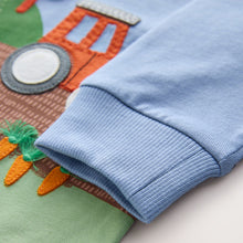 Load image into Gallery viewer, Green Farm Scene Long Sleeve Appliqué T-Shirt (3mths-6yrs)
