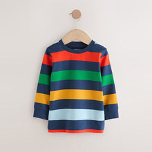 Load image into Gallery viewer, Multi Bright 100% Cotton Long Sleeve Stripe T-Shirt (3mths-6yrs)
