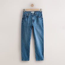 Load image into Gallery viewer, Mid Blue Column Mom Jeans
