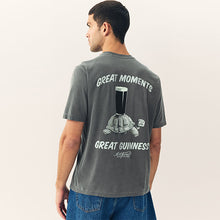 Load image into Gallery viewer, Grey Washed Guinness Relaxed Fit T-Shirt
