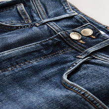 Load image into Gallery viewer, Dark Blue High Rise Stretch Wide Leg Jeans
