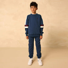 Load image into Gallery viewer, Navy Colourblock Crew Set (3-11yrs)
