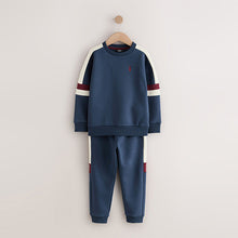 Load image into Gallery viewer, Navy Colourblock Crew Set (3-11yrs)
