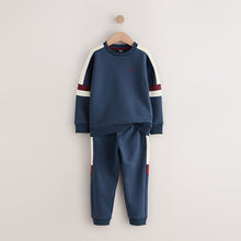 Load image into Gallery viewer, Navy Colourblock Crew Set (3-11yrs)
